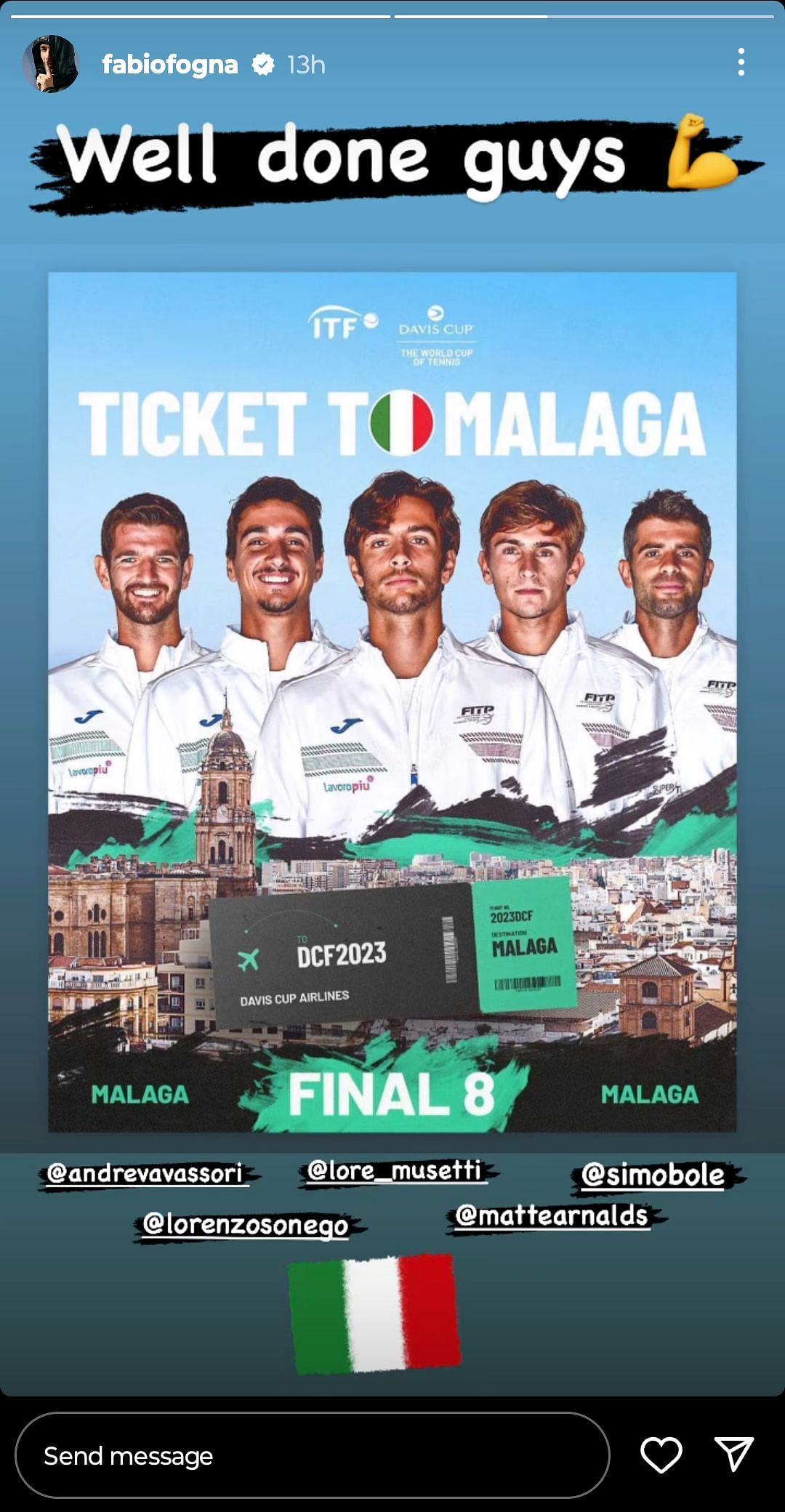 Fabio Fognini on Instagram